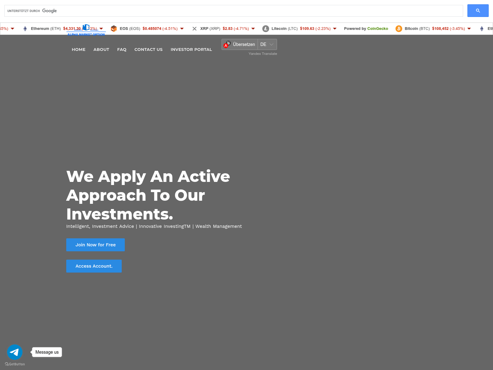 Screenshot of alphadigitalmarket.com