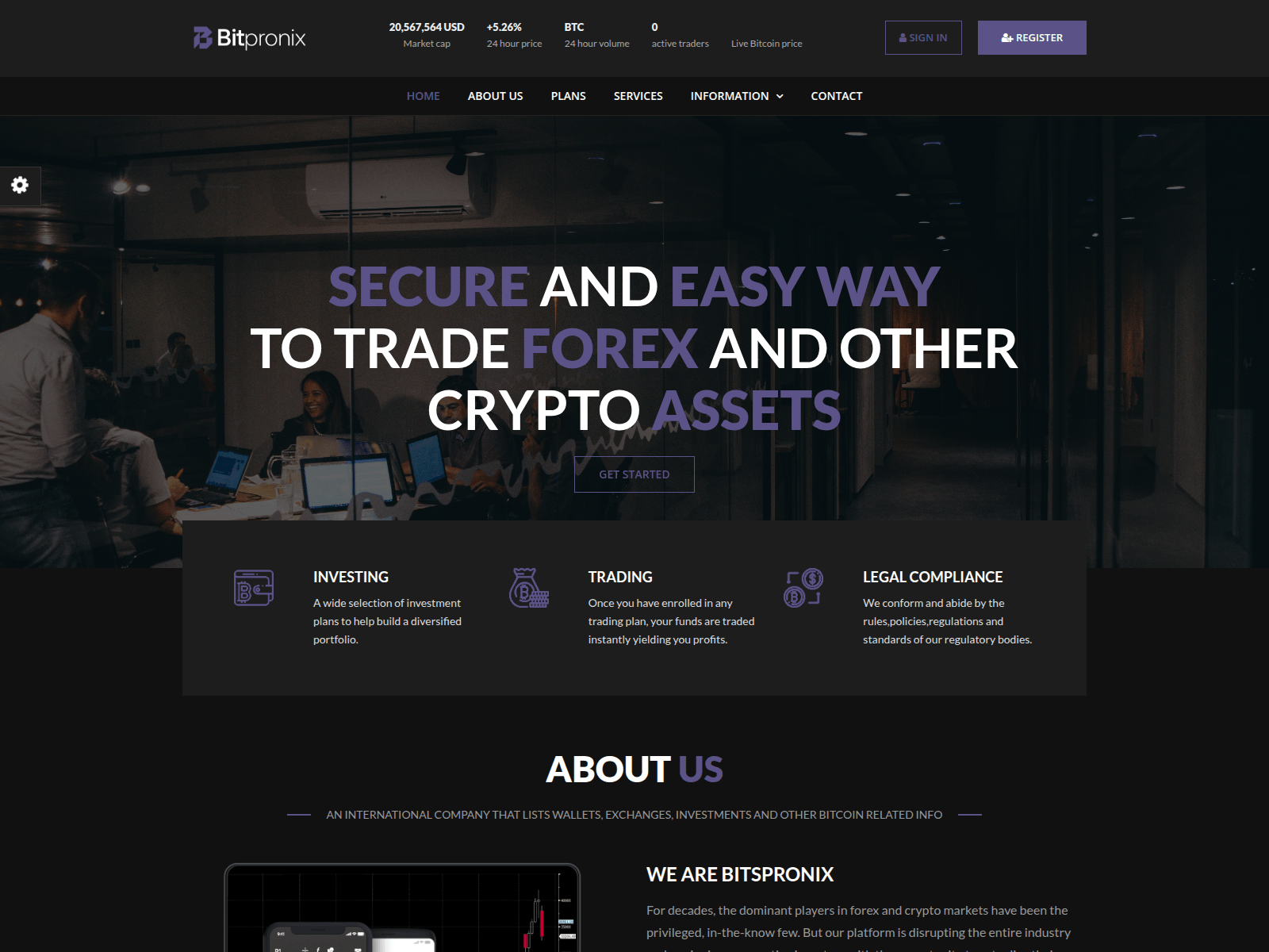 Screenshot of bitspronix.com