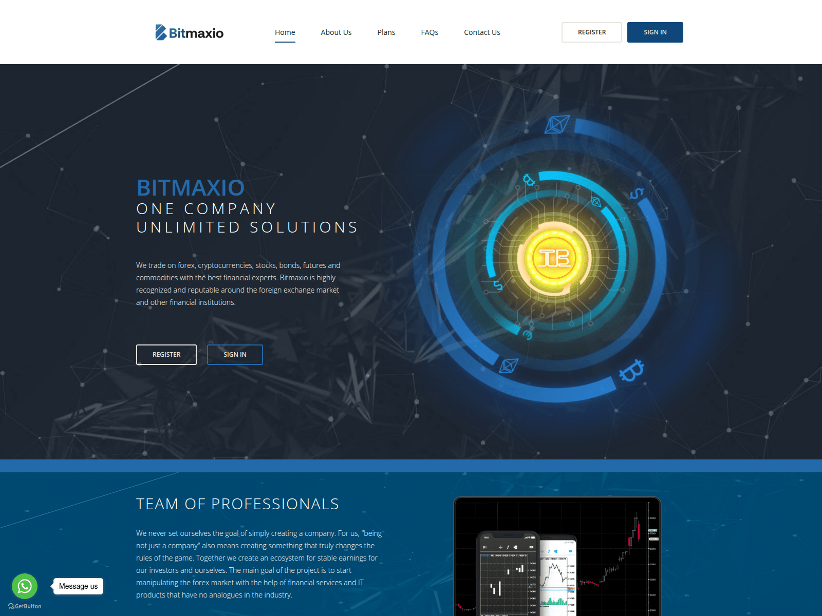 Screenshot of bitmaxio.com