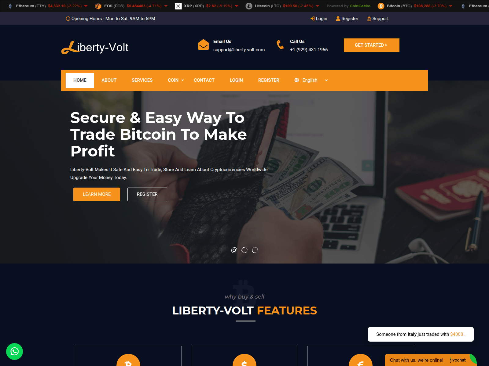 Screenshot of liberty-volt.com