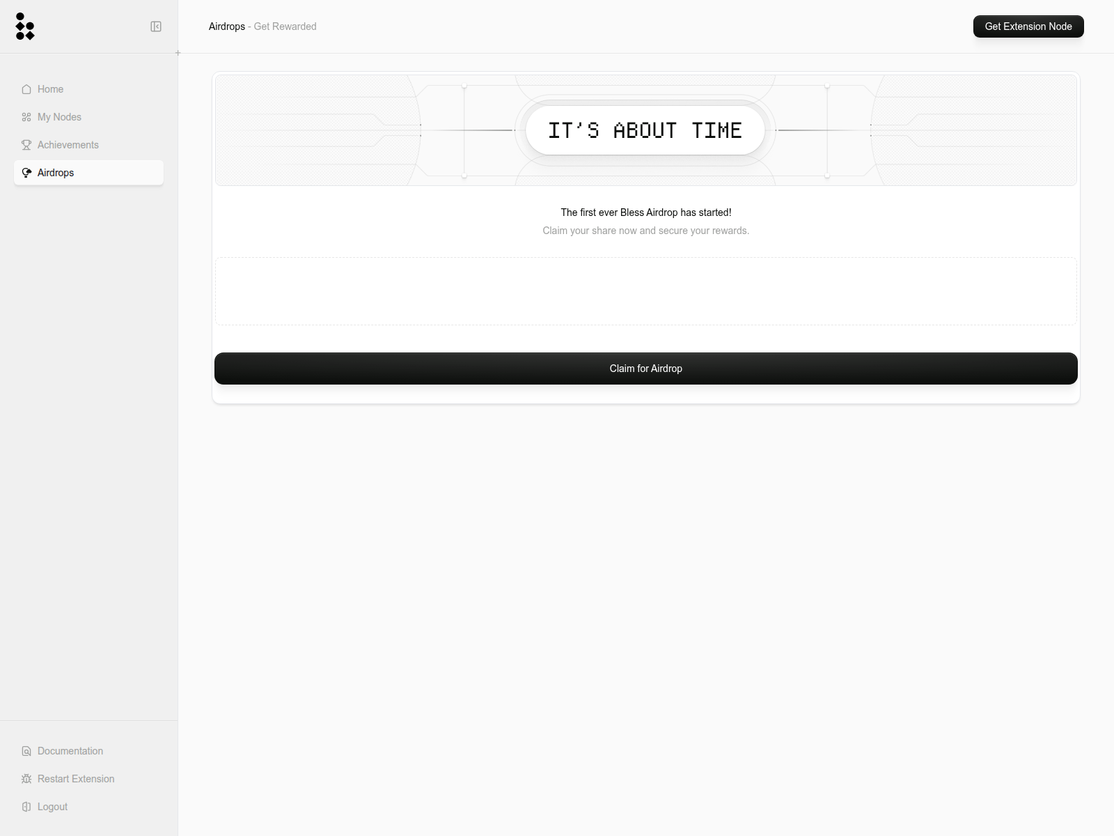 Screenshot of claim-bless.network