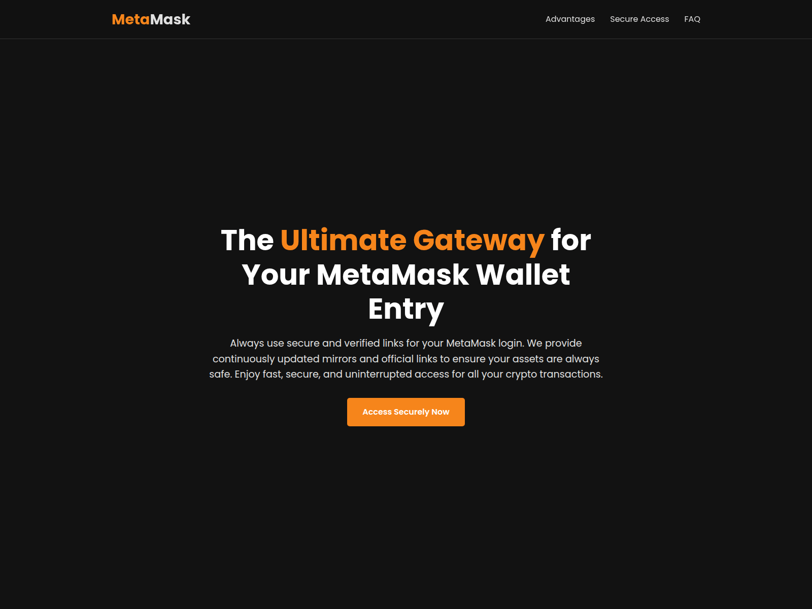 Screenshot of metamasksafe.com