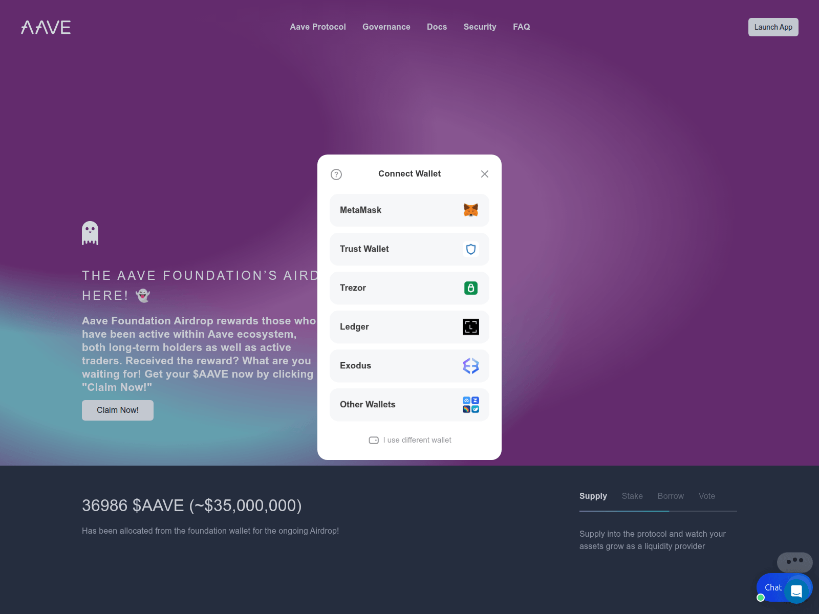 Screenshot of gift-aave.net