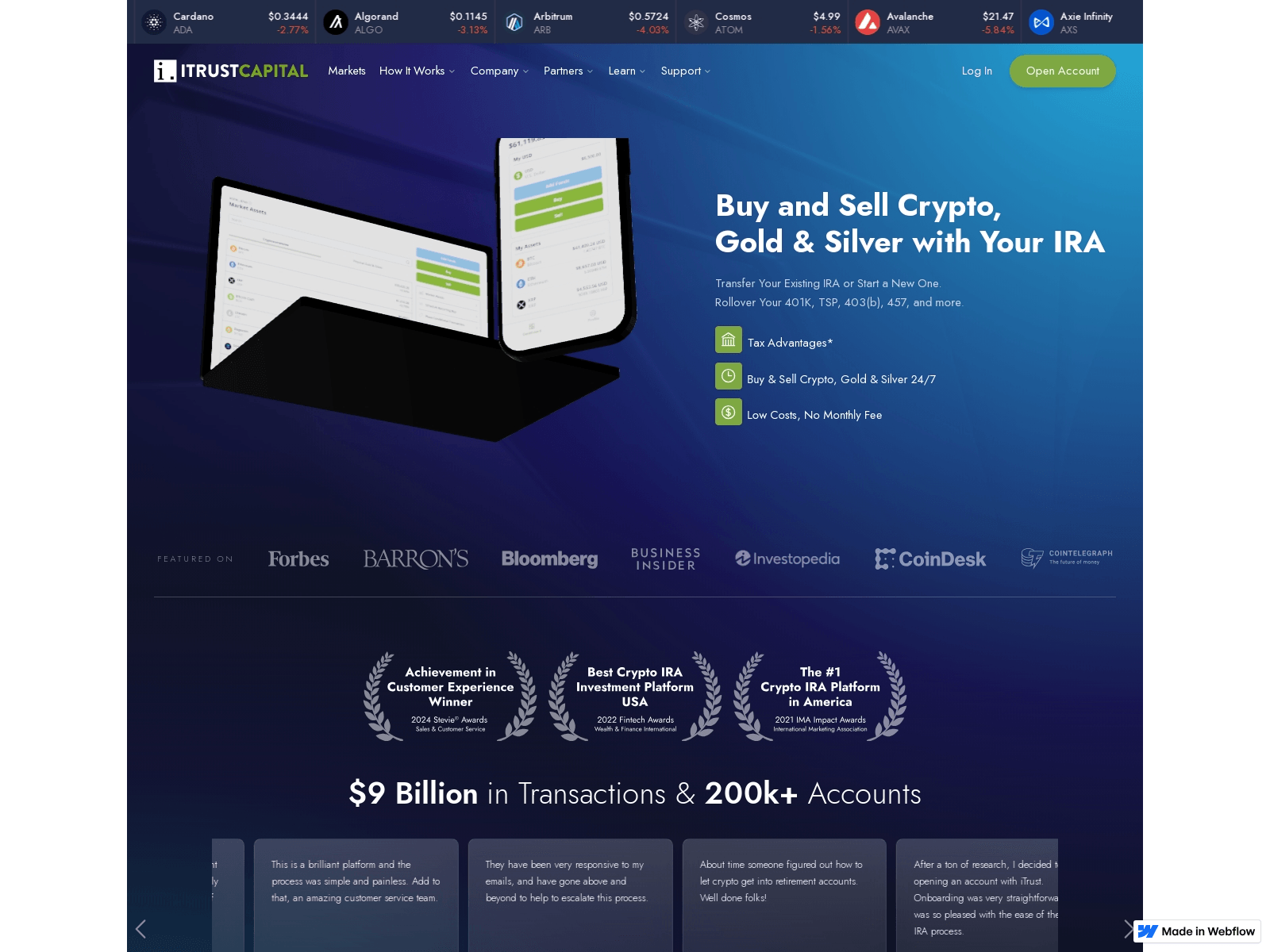 Screenshot of sso-itrustcapital--logi.webflow.io