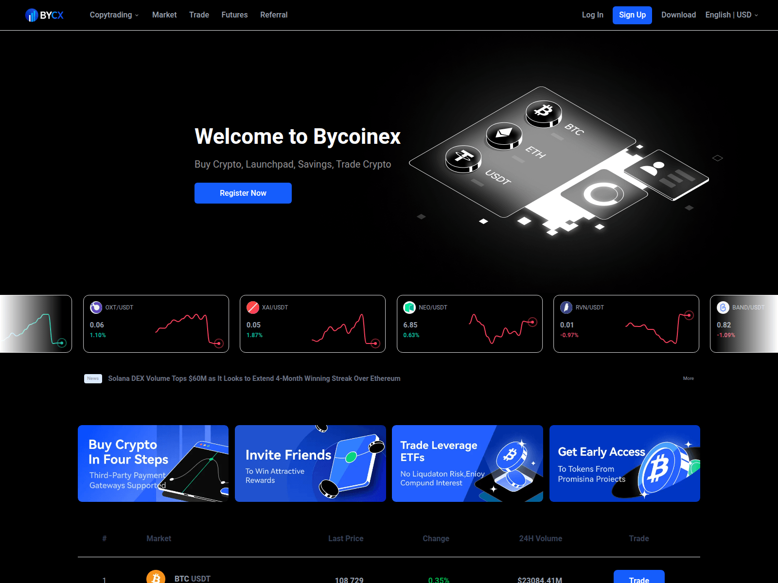 Screenshot of bycoinex.com
