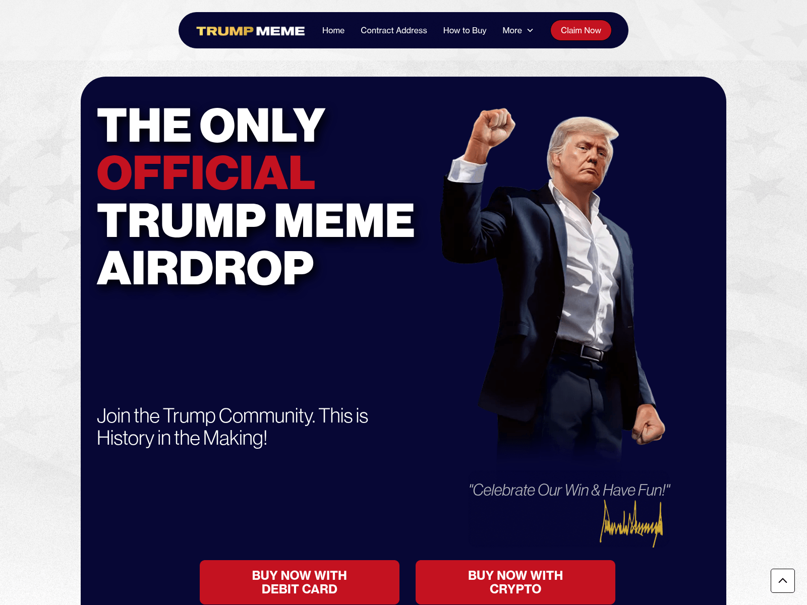 Screenshot of gettrumpairdrop.web.app
