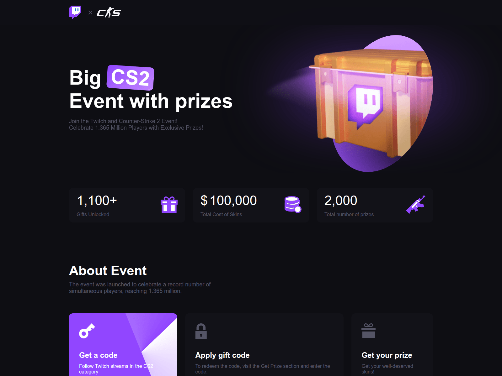 Screenshot of twitch-event.com