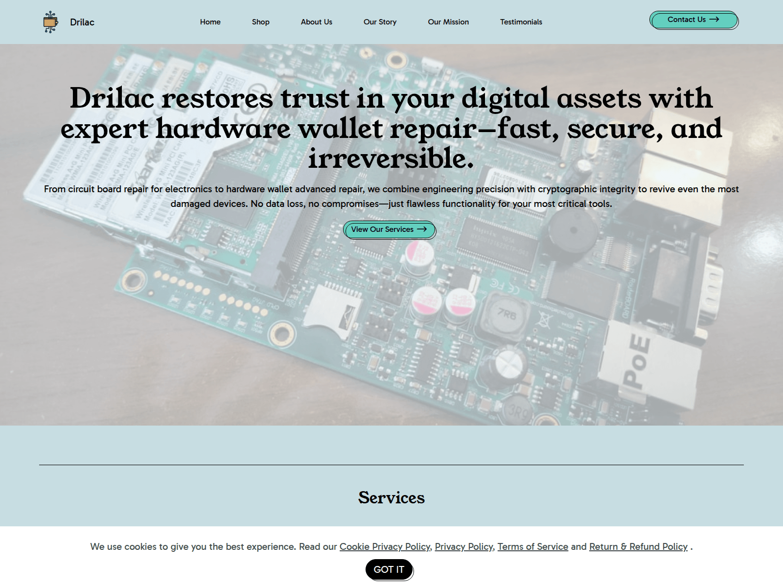 Screenshot of drilac.com