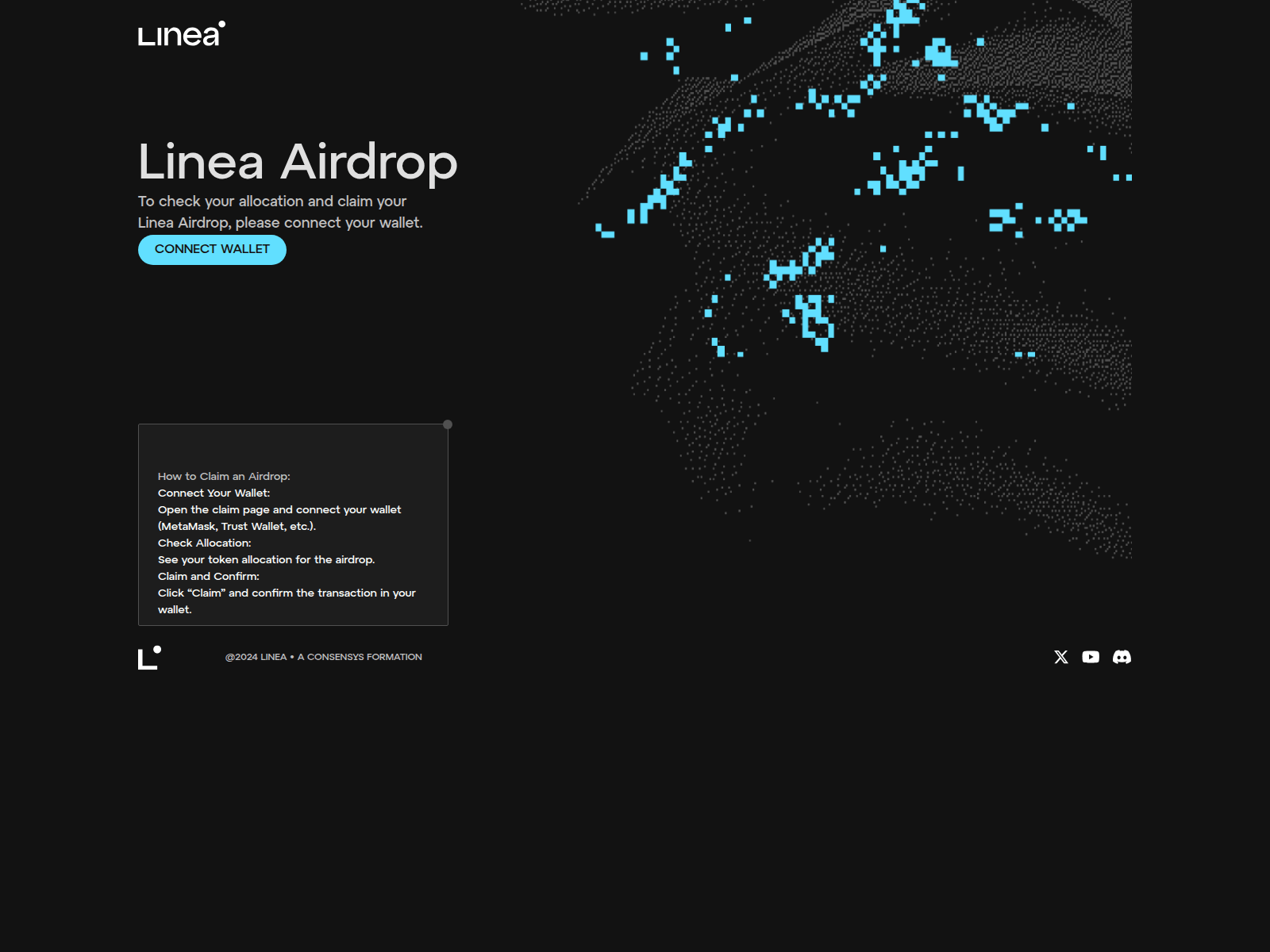 Screenshot of linea-airdrop.com