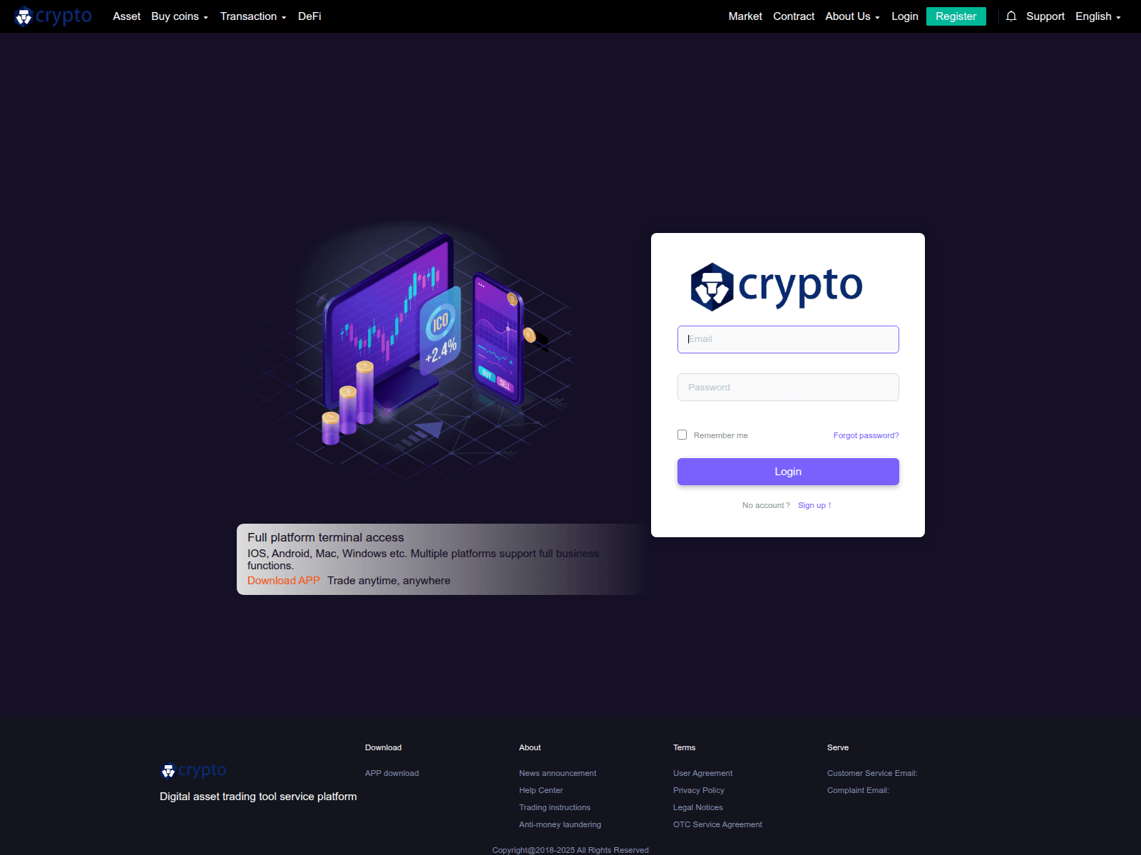 Screenshot of cryptoadm.com