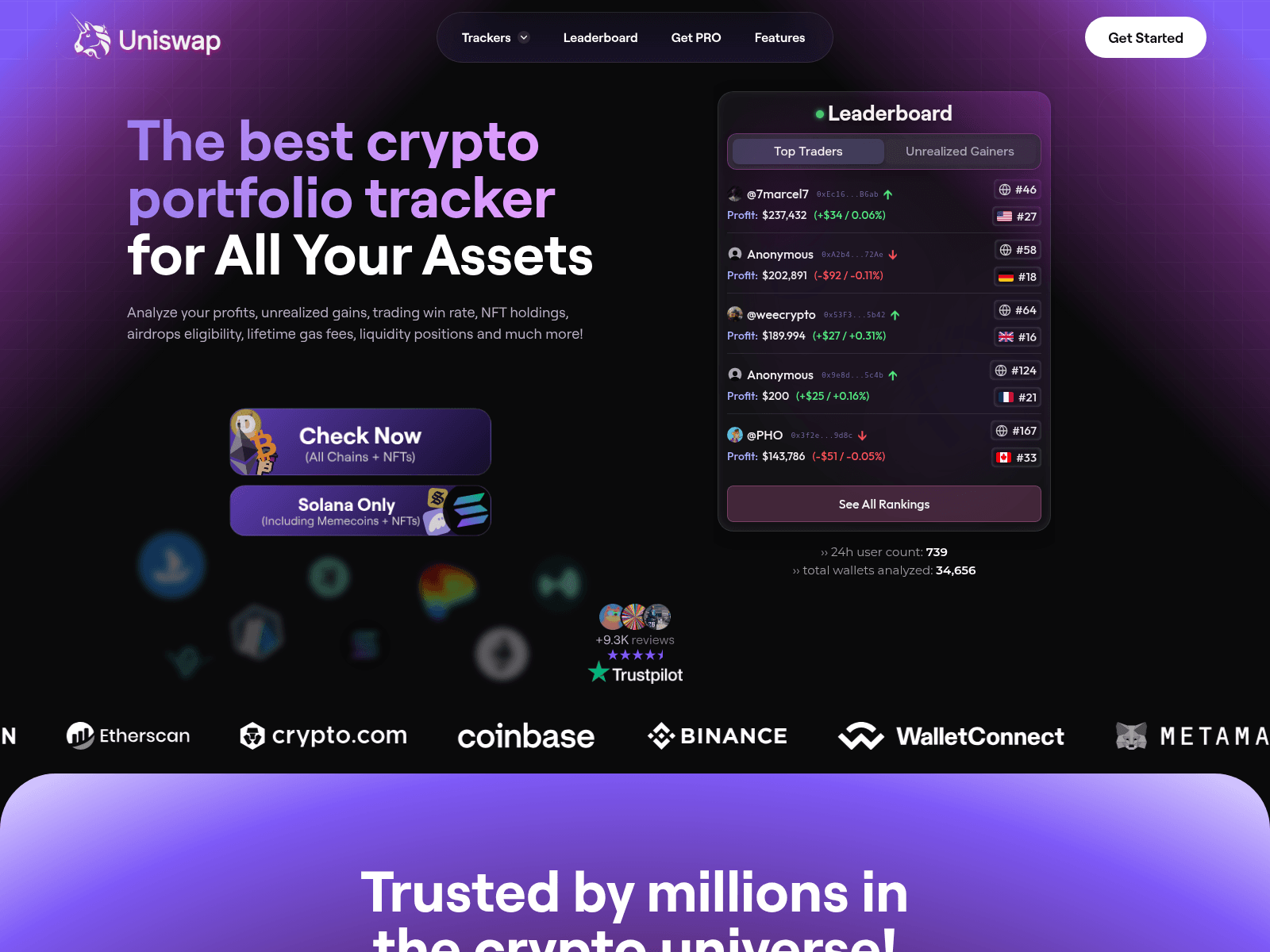 Screenshot of uniswap-explore.com