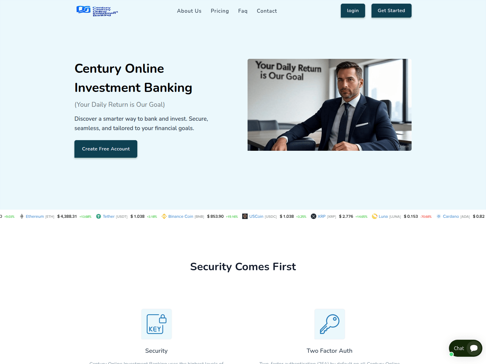 Screenshot of centuryoib.org