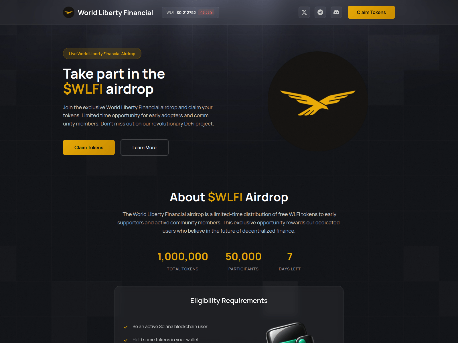Screenshot of unlock.wrldlibertyficoin.world
