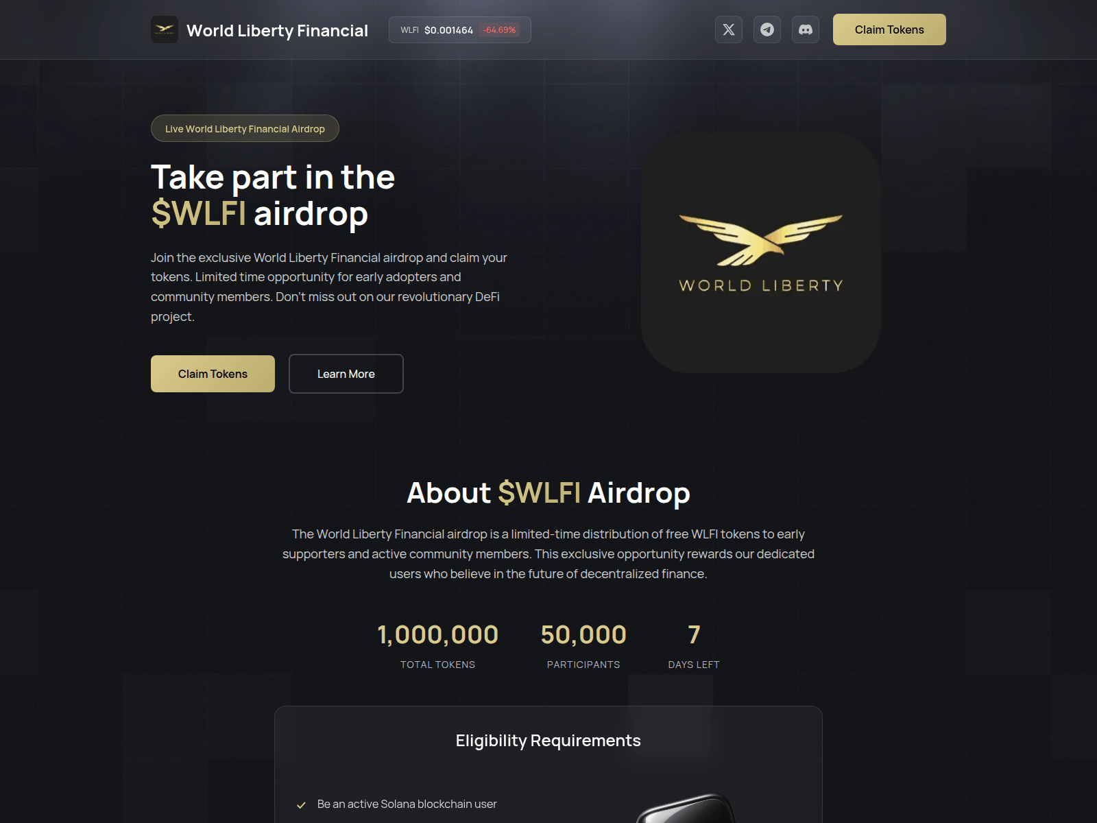 Screenshot of wlfi.xsol.pro