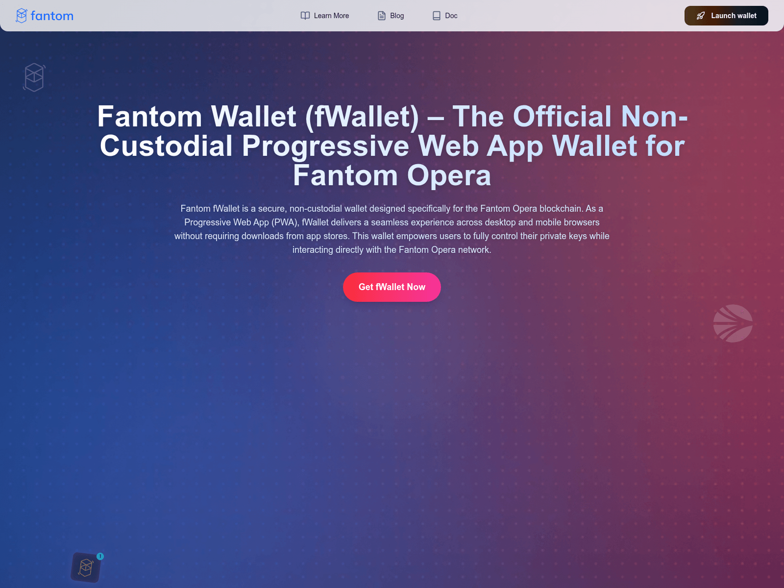 Screenshot of fwalletfantom.com