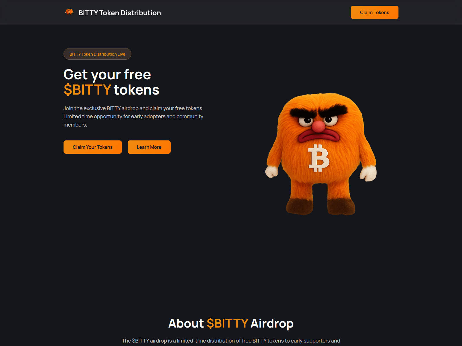 Screenshot of claim-bitty.com
