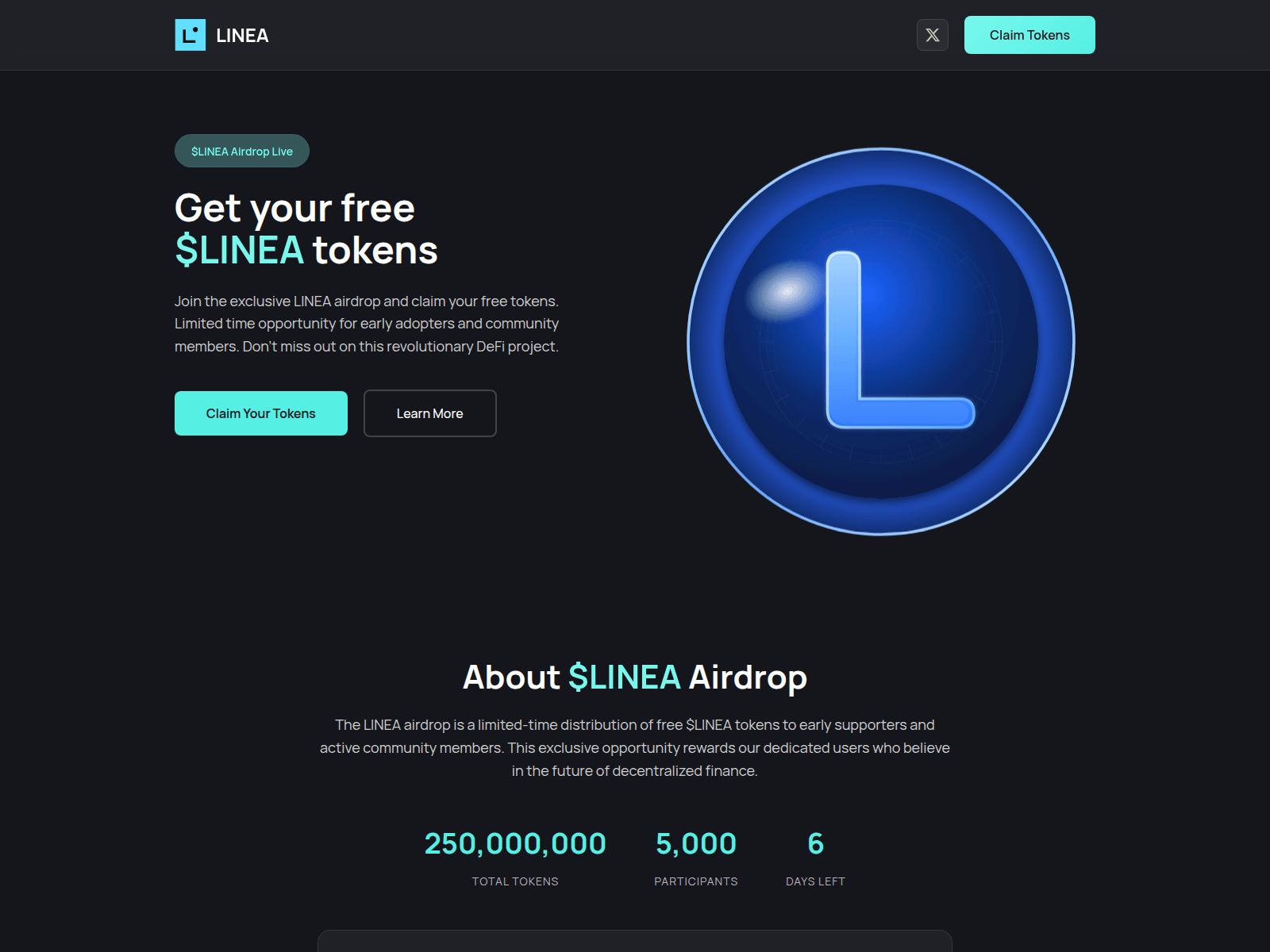 Screenshot of lineadrop.live