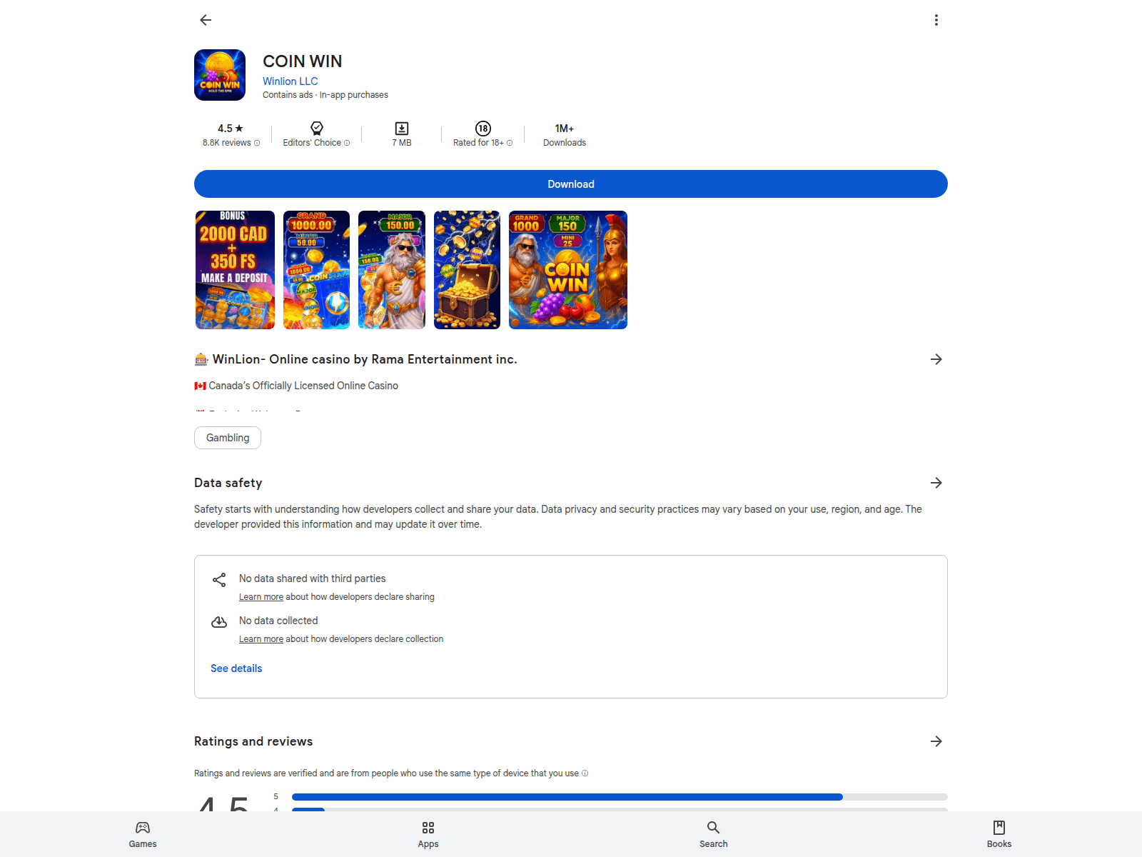 Screenshot of play-coins.life
