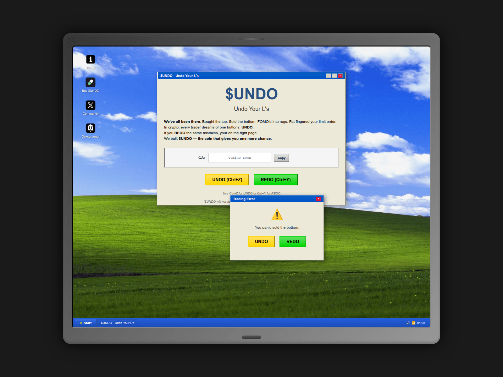 Screenshot of www.undocoin.xyz