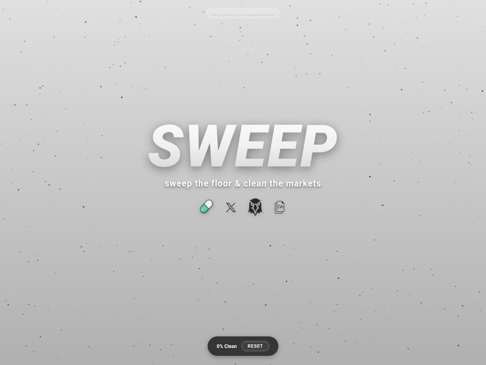 Screenshot of www.sweepcoin.xyz