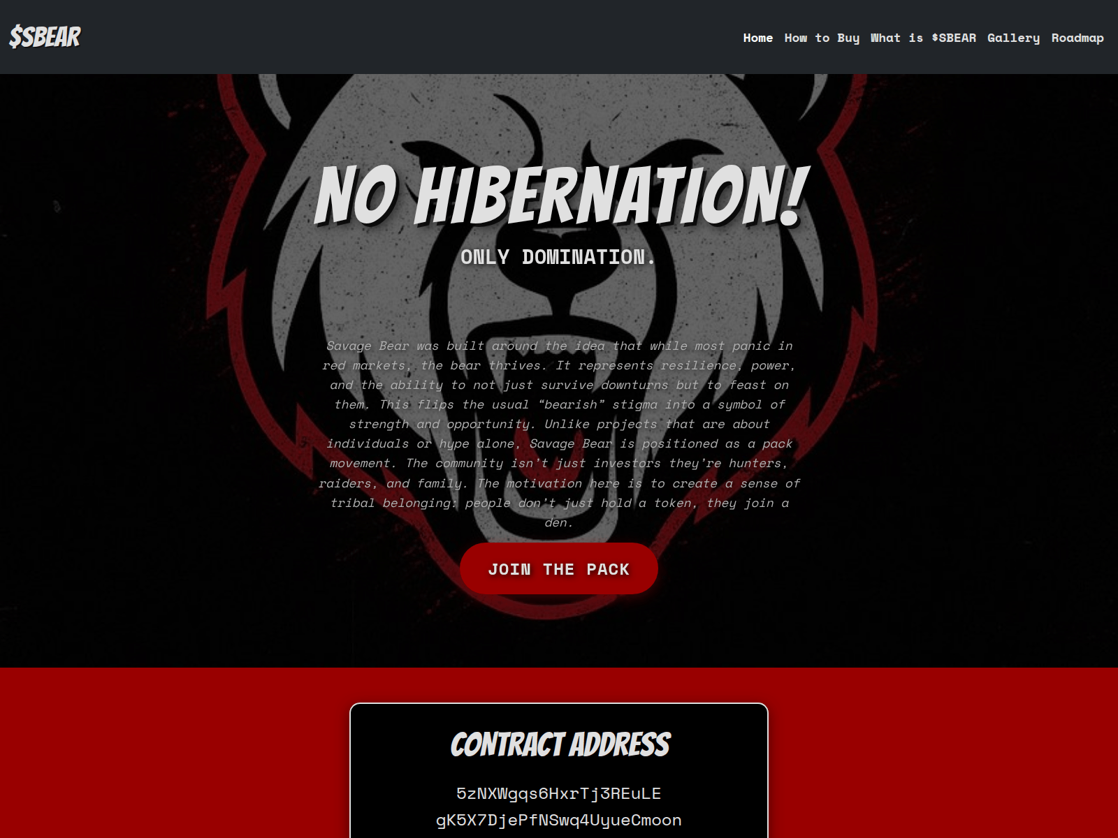 Screenshot of sbearcoin.com