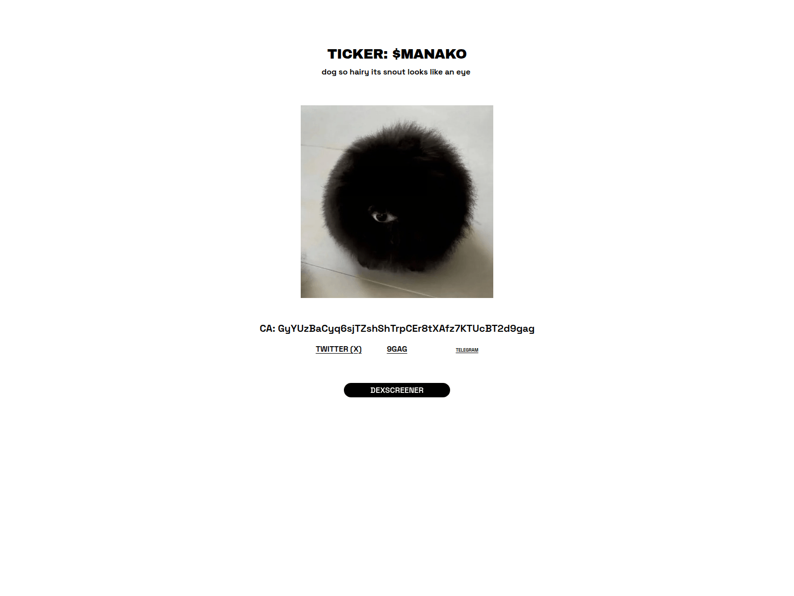 Screenshot of www.manakocoin.com