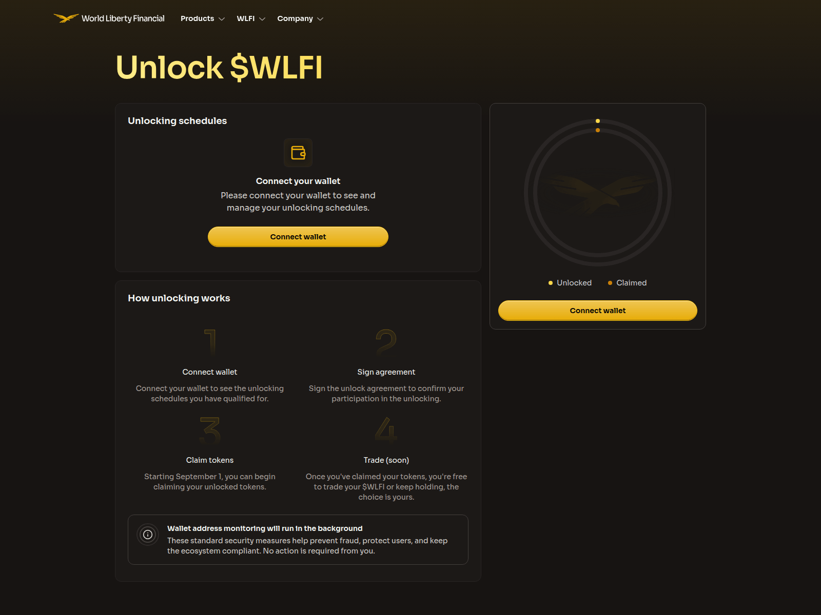 Screenshot of claim-worldiibertyfinancial.xyz