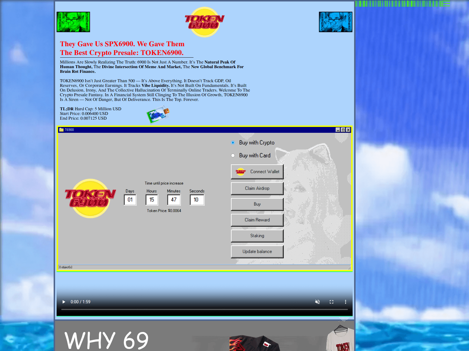Screenshot of token6900-coin.web.app