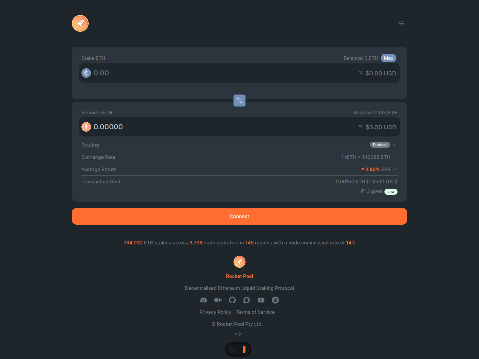 Screenshot of stake-rocketpool-net.pages.dev