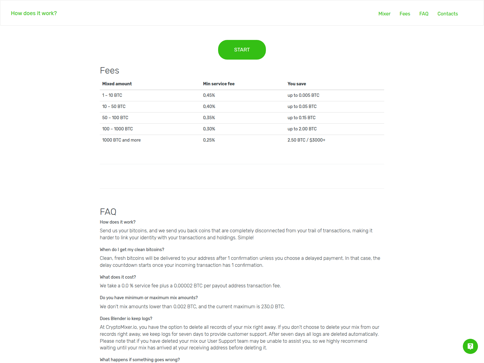 Screenshot of cryptomixer-io.com
