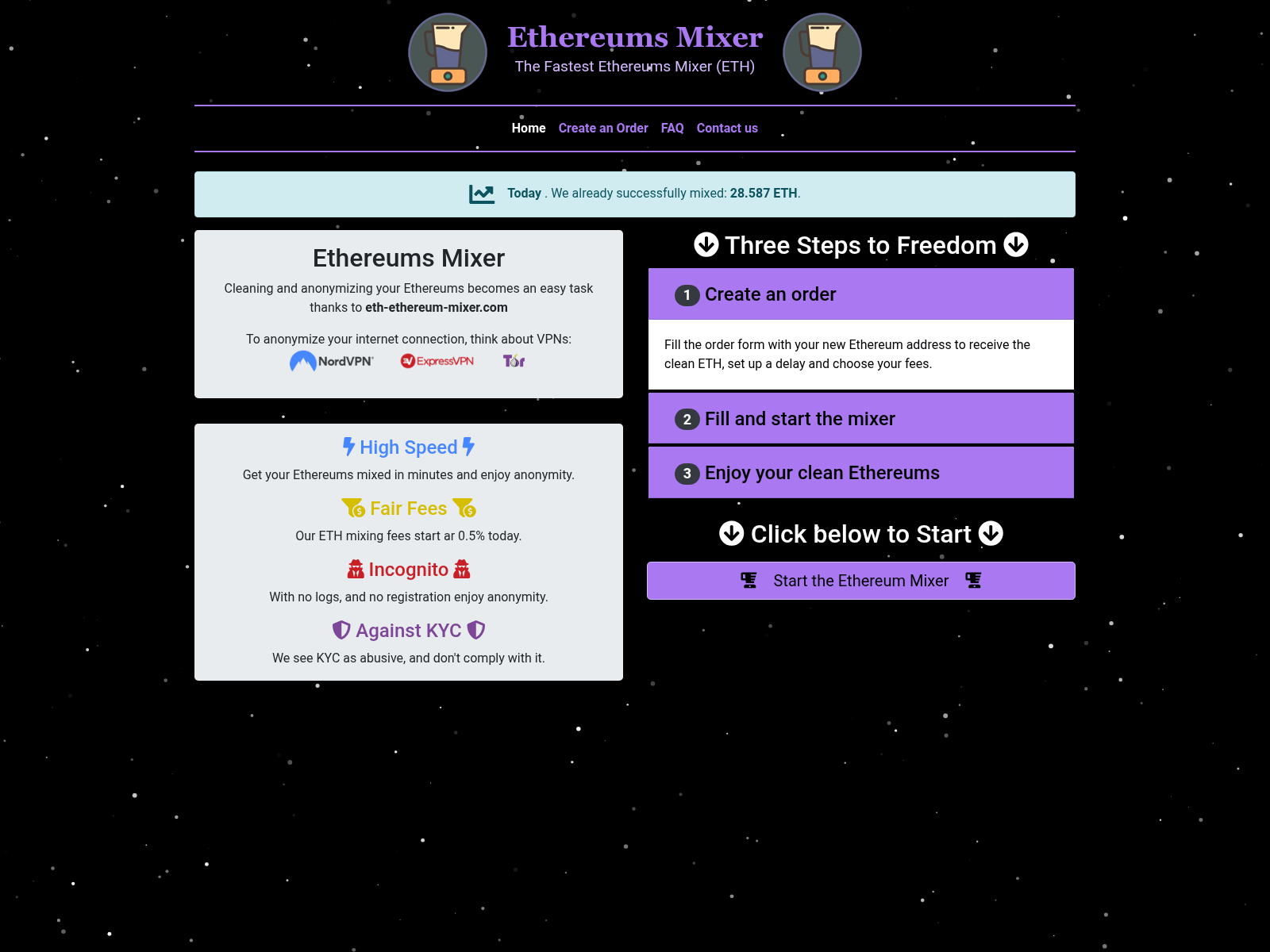 Forensic screenshot of eth-ethereum-mixer.com