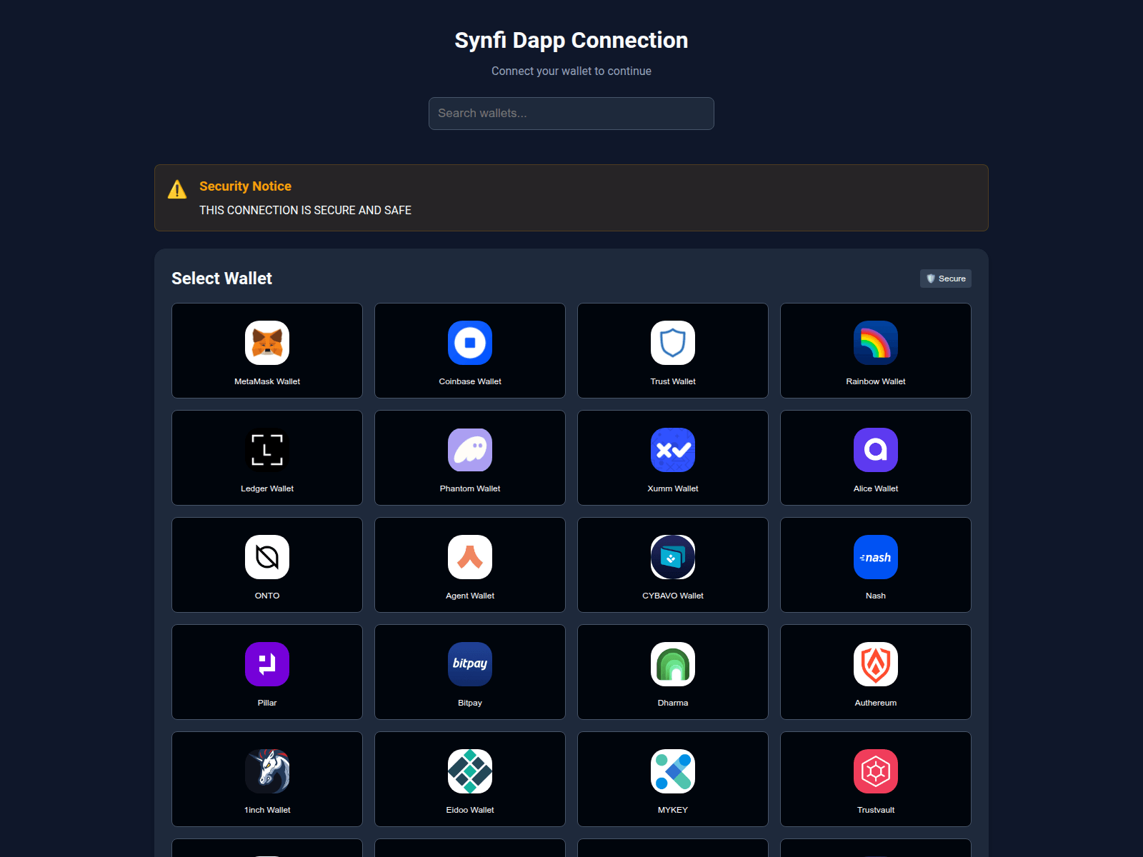 Screenshot of syncfidapportal.com