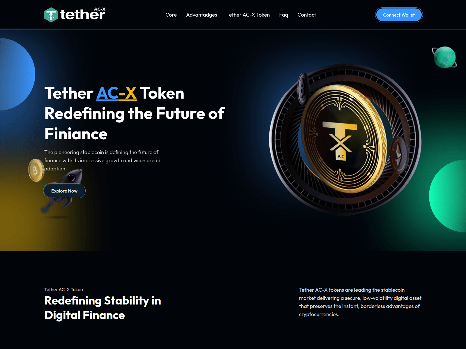 Screenshot of tether.ac