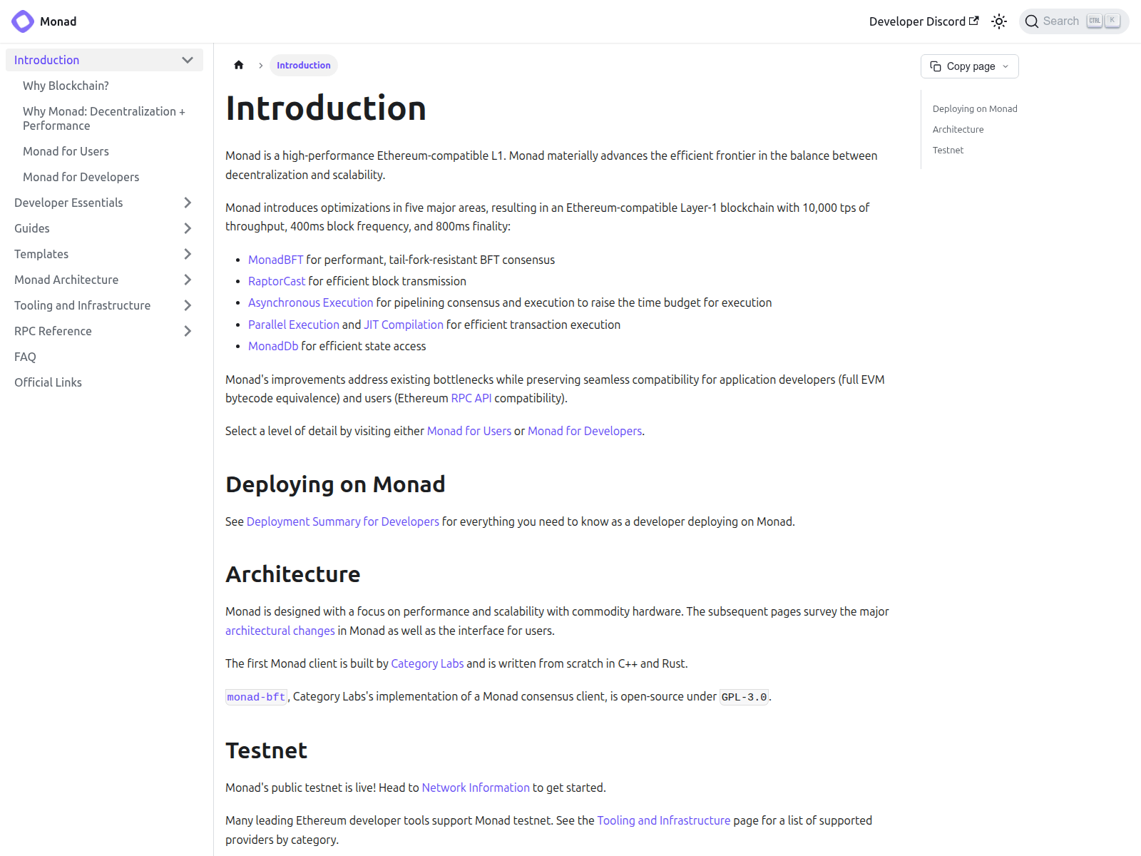 Screenshot of monad.docsbot.app