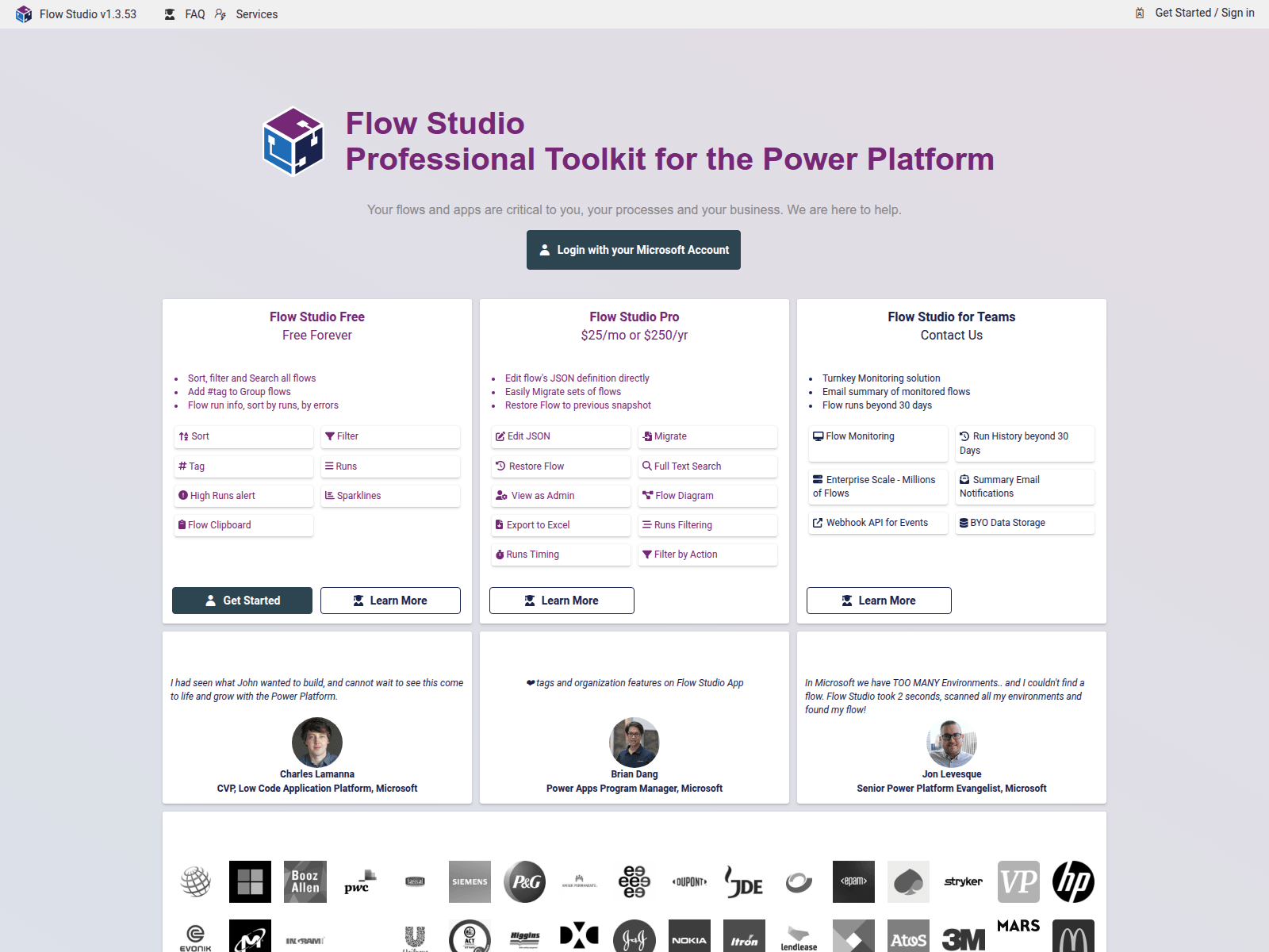 Screenshot of flowstudio.app