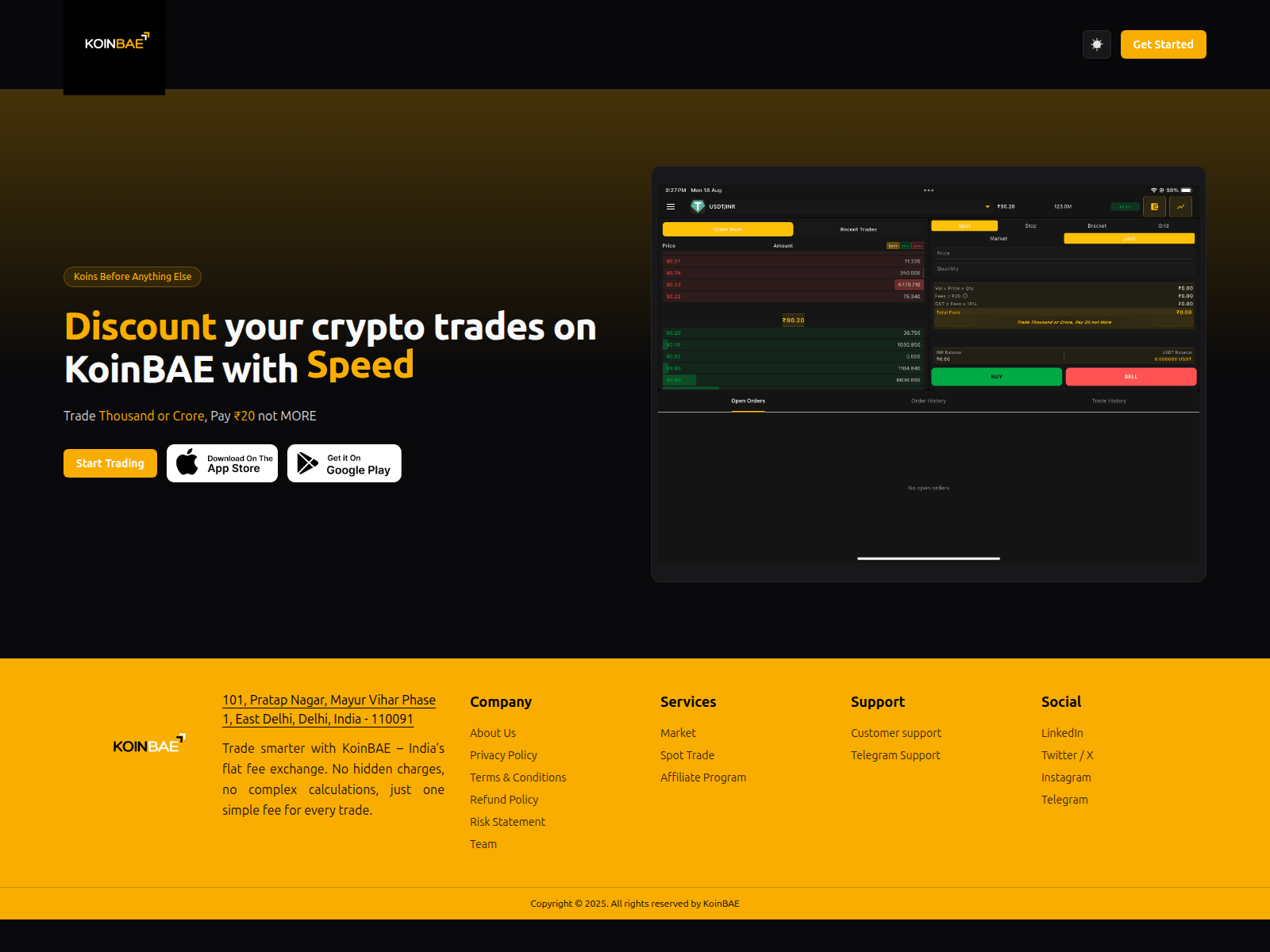 Screenshot of koinbae.com
