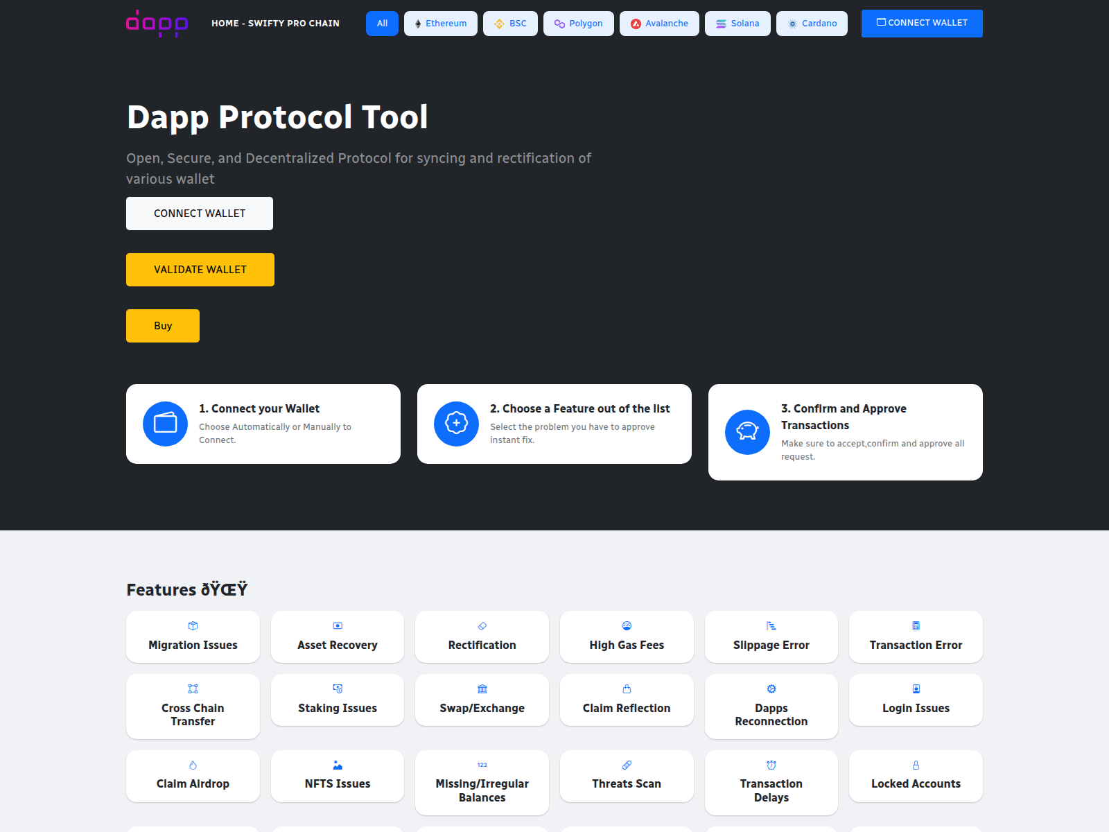 Screenshot of swiftyprochain.web.app