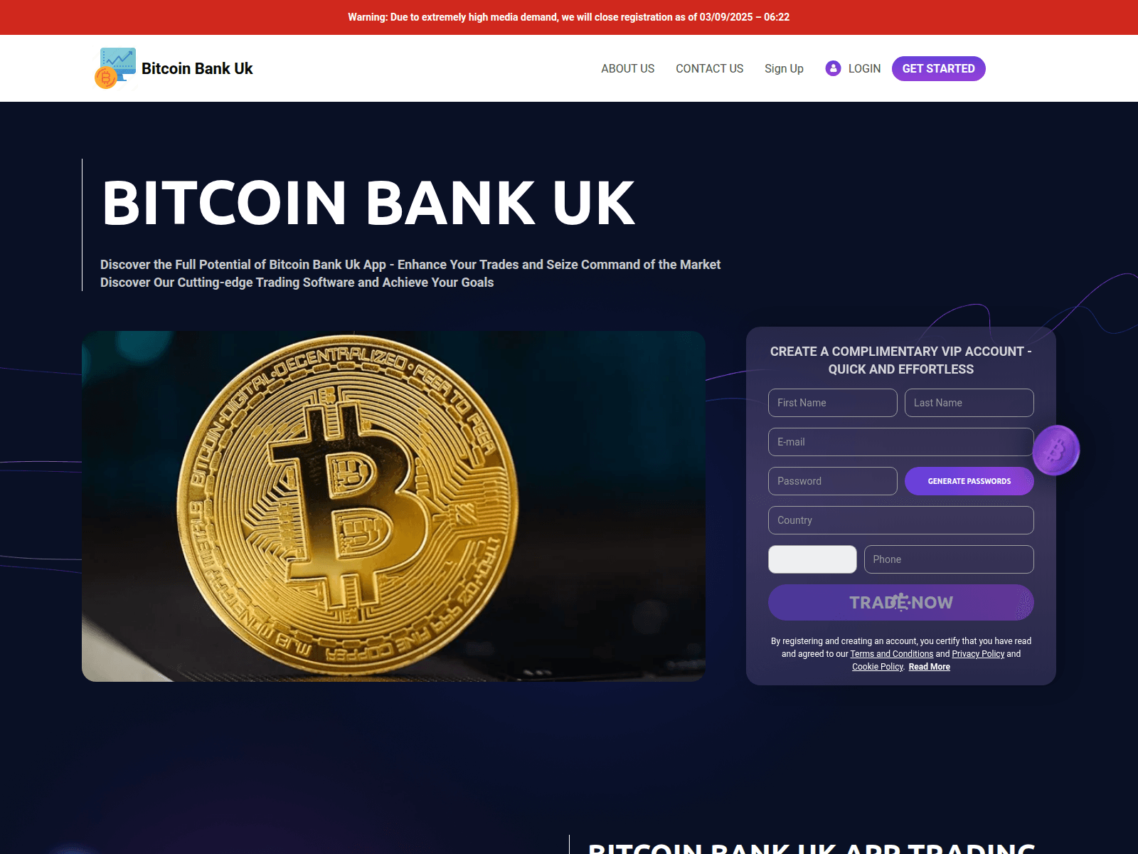 Screenshot of bitcoin-bank-uk.com