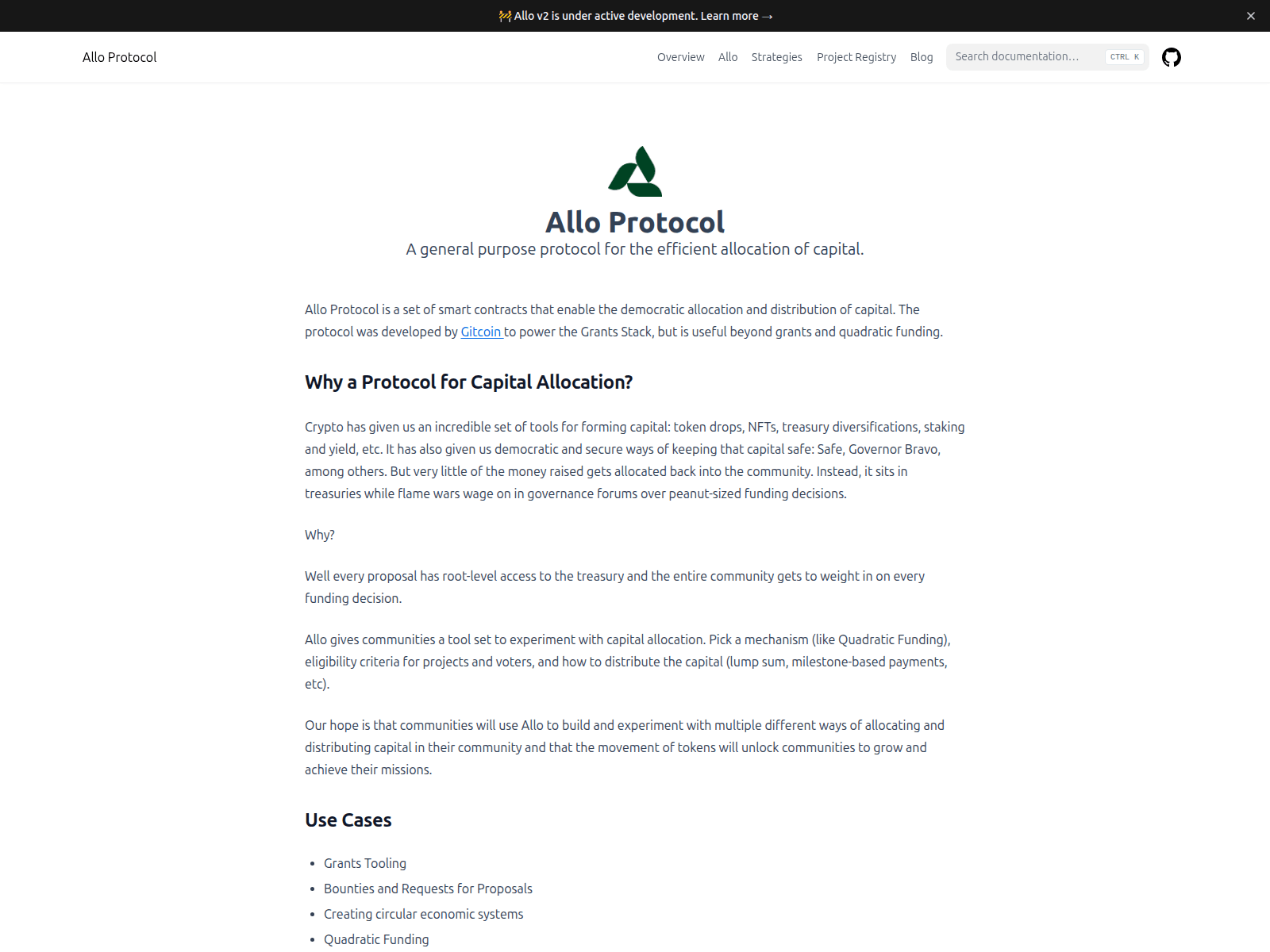 Screenshot of docs-gitcoino.vercel.app
