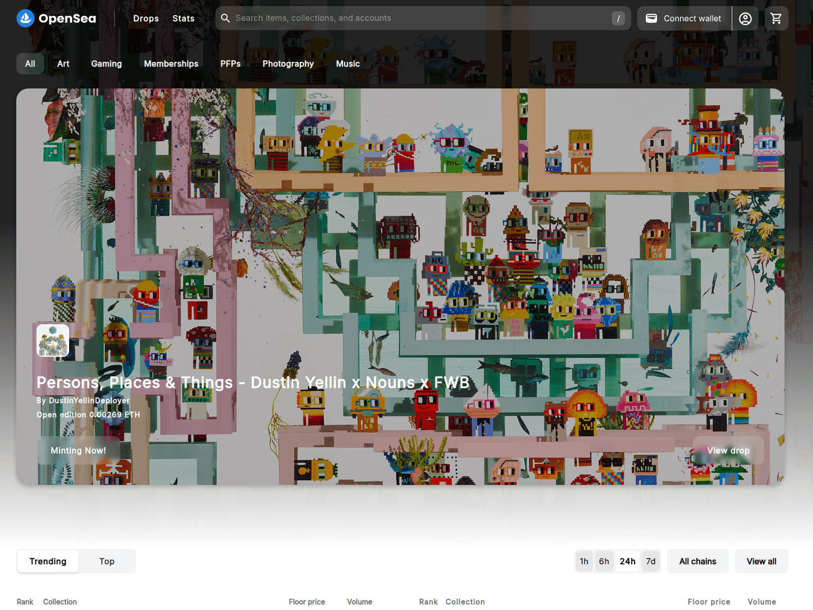 Screenshot of el-clone-opensea.vercel.app