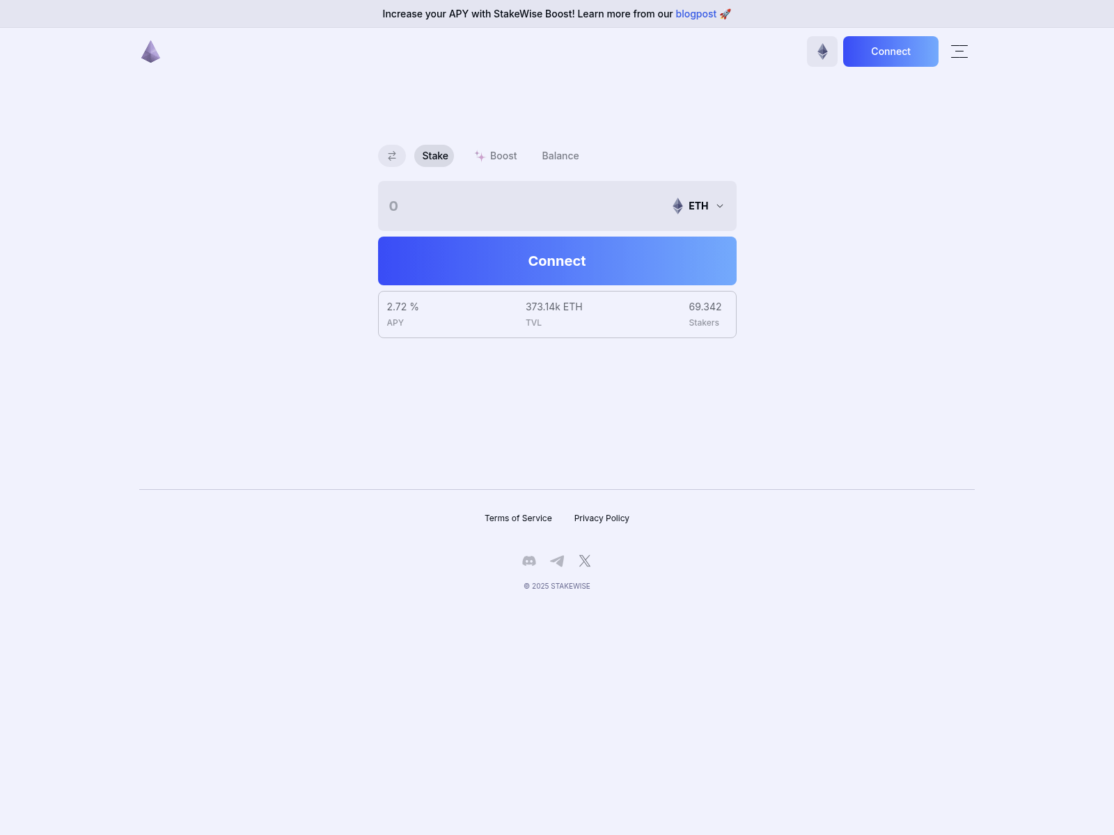 Screenshot of app-stakewise.com