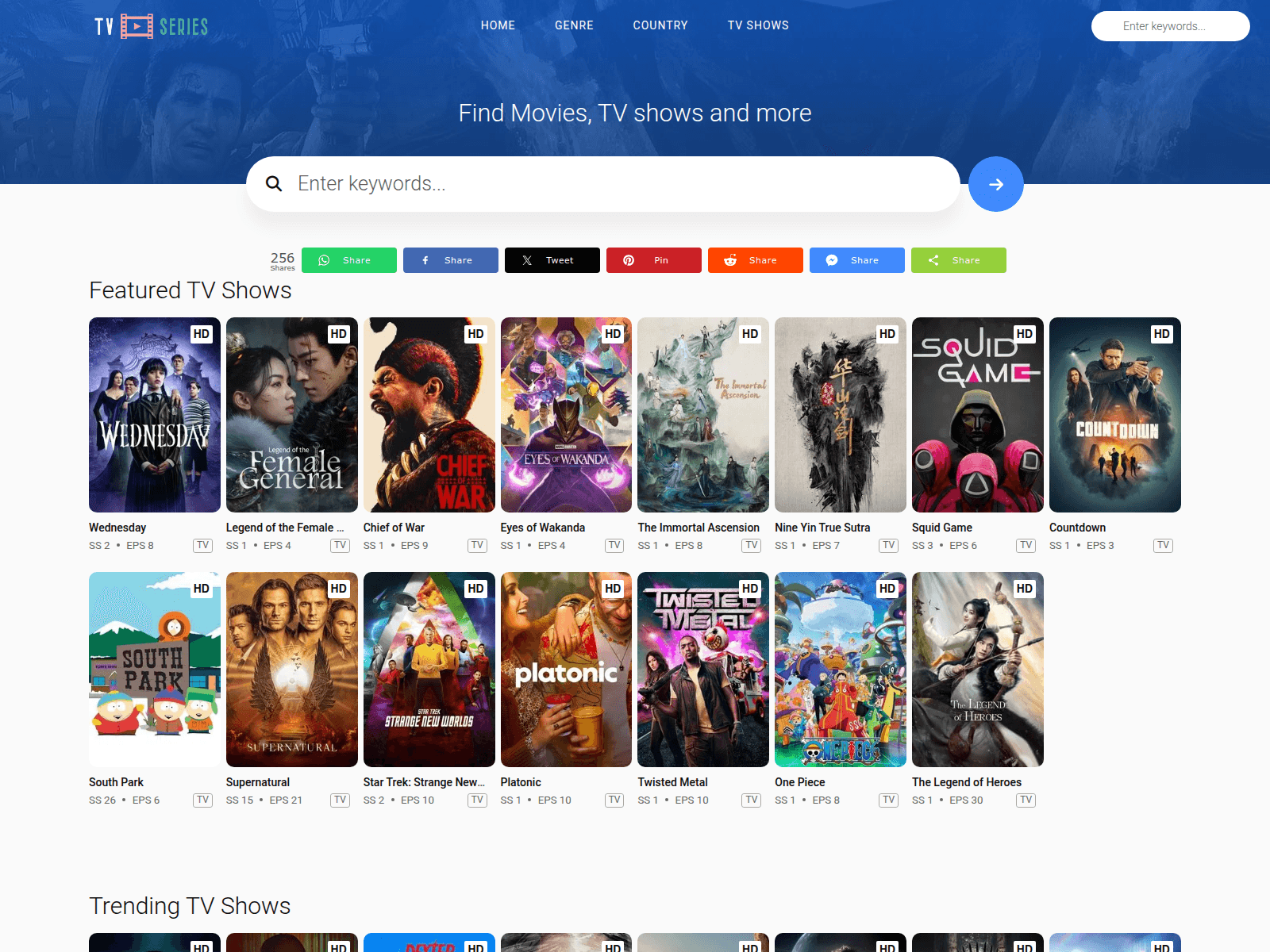 Screenshot of tvseries.click