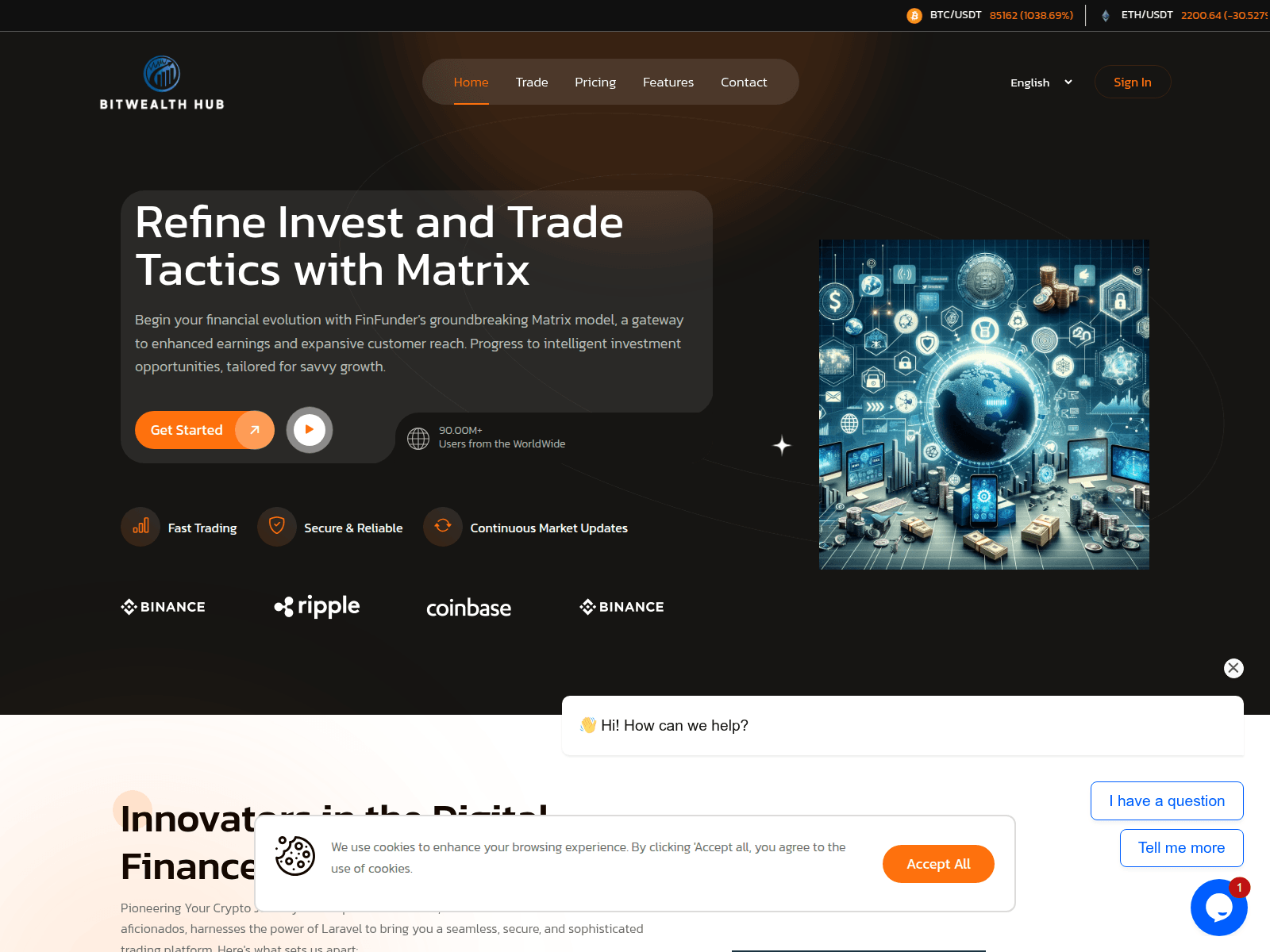 Forensic screenshot of bitwealthhubs.com