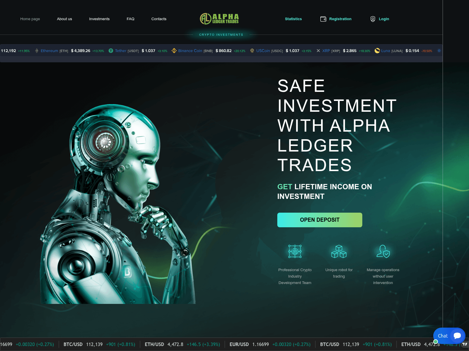Screenshot of alphaledgertrades.com