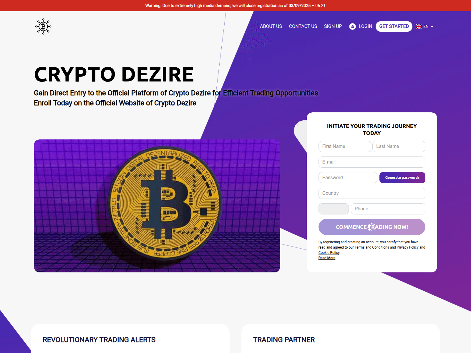 Screenshot of crypto-dezireapp.com