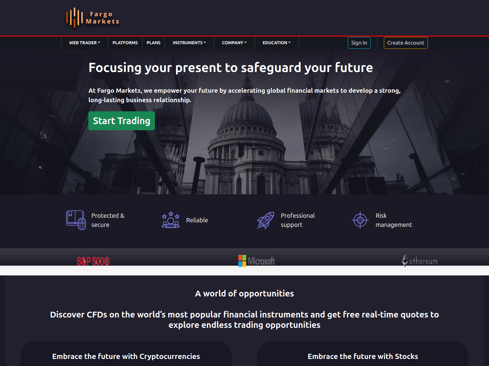 Screenshot of marketsfargo.com