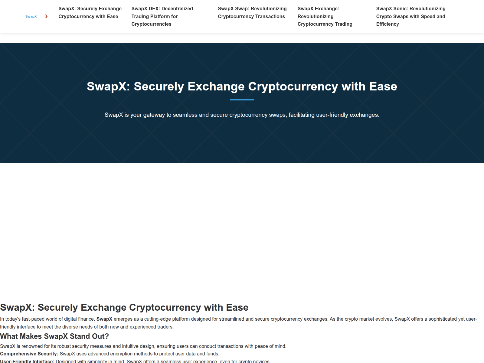 Screenshot of swarpx.com