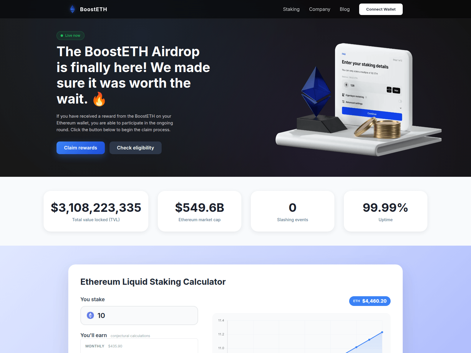 Screenshot of app-boosteth.com