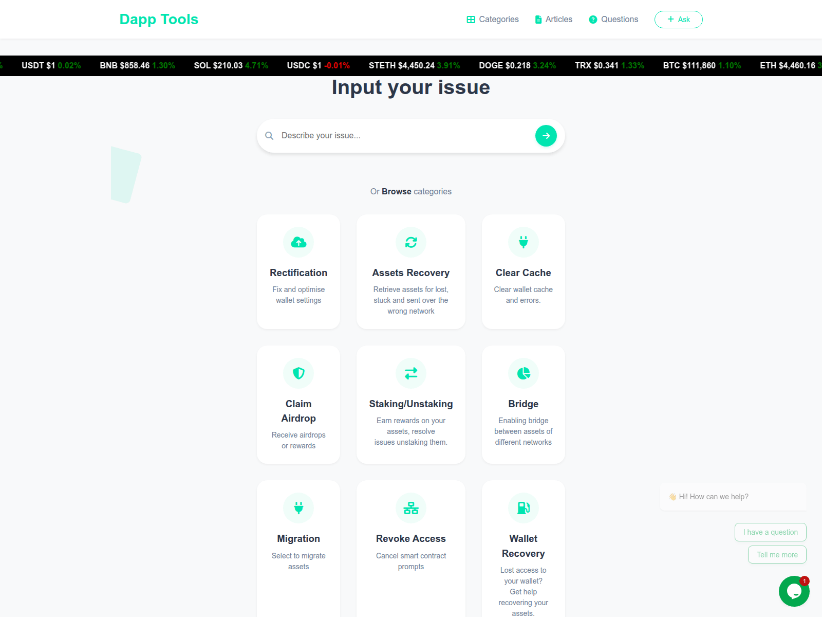 Screenshot of devchain.dev