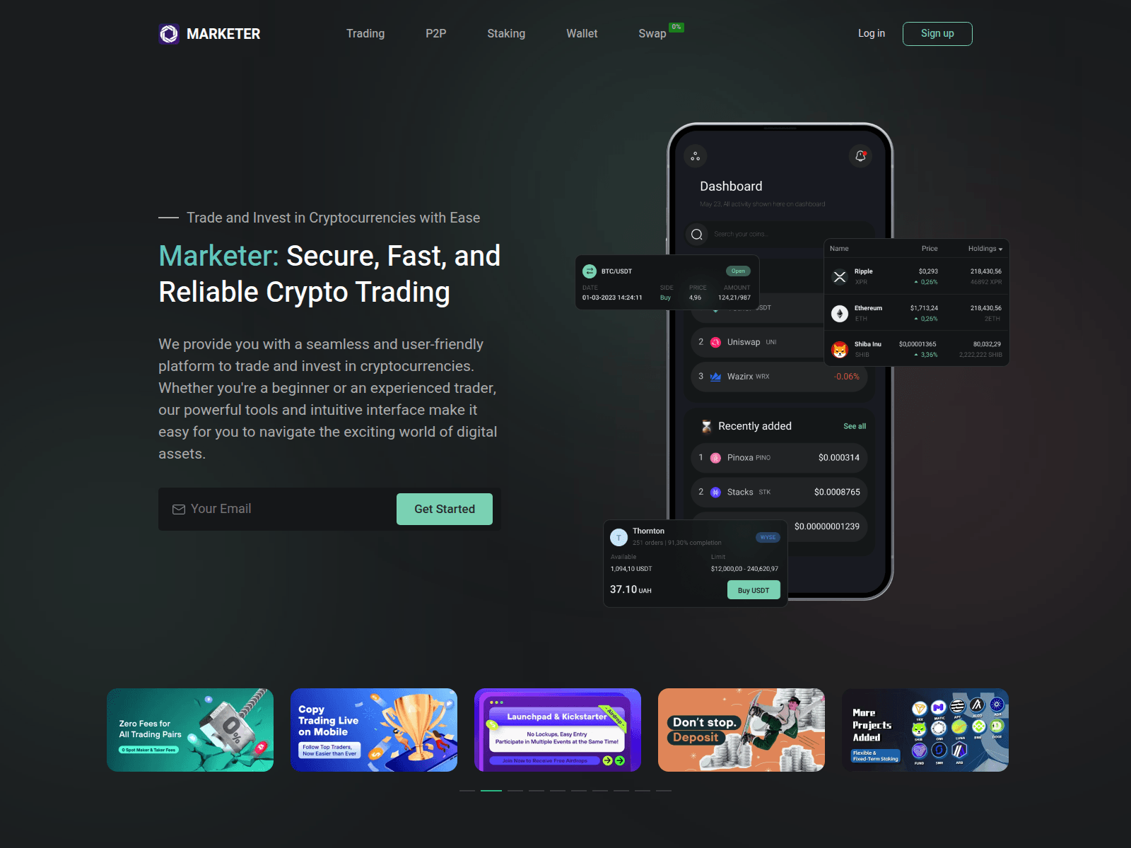 Screenshot of coinhedera.com